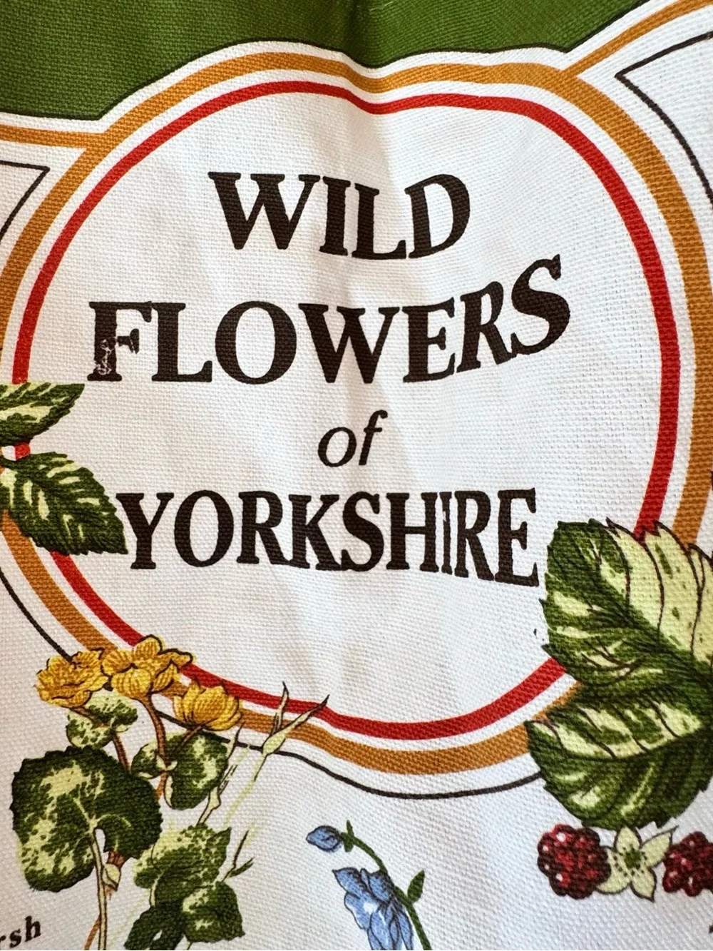 Clive Mayor Apron Wild Flowers of Yorkshire Green Floral Kitchen Apron Botanical